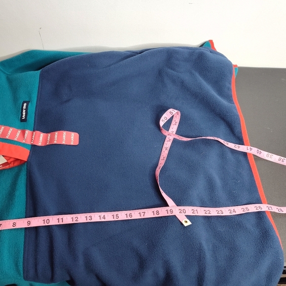 NWT Lands' End Snap Pullover Colorblock Fleece Mens XL - Picture 10 of 10